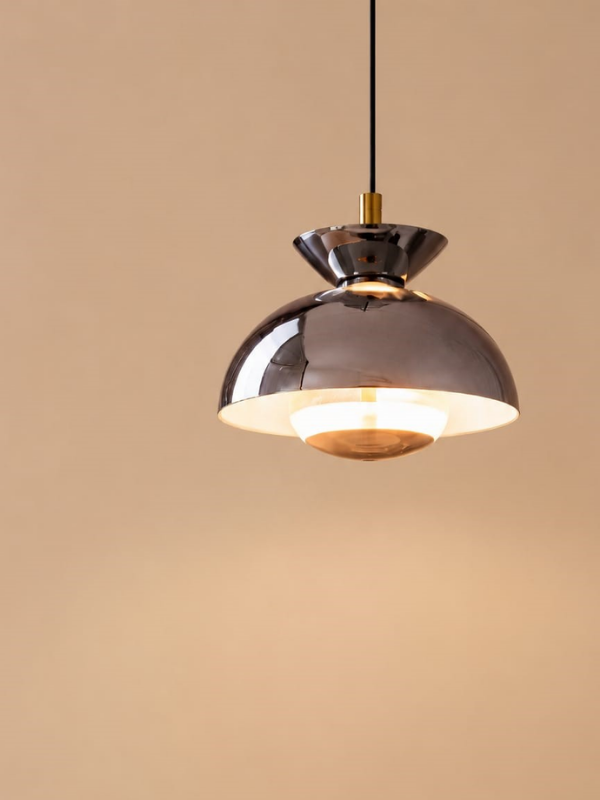 Abazhur Led Me Tre Nivele Ndricimi Dhe Lartësi Të Ndrueshme — Abazhur Led Tre Nivele Ndriçimi, ngjyra Silver, material Metal