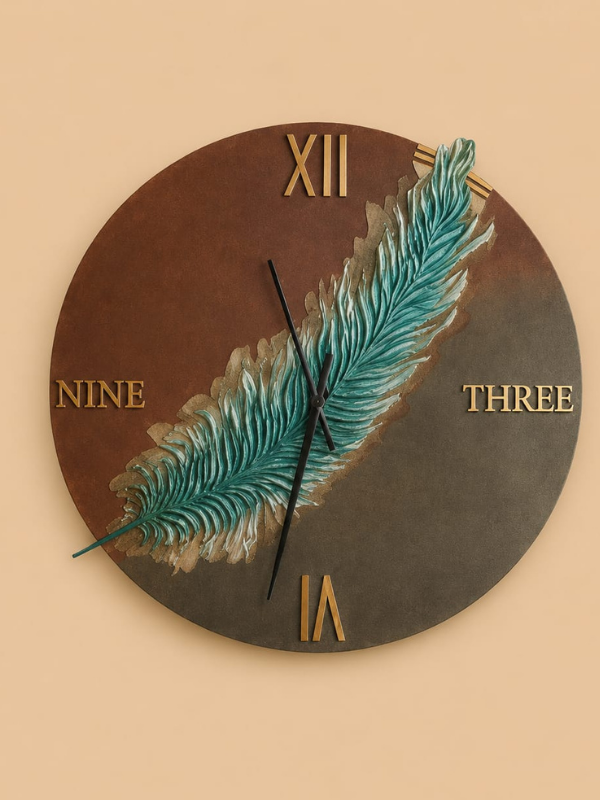 Orë Murale — ngjyra Kafe, Blu, Jeshile, material Metal