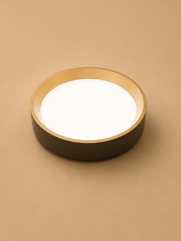Abazhur Led — Abazhur Tavanor, ngjyra Gold, E zezë, material Plastik