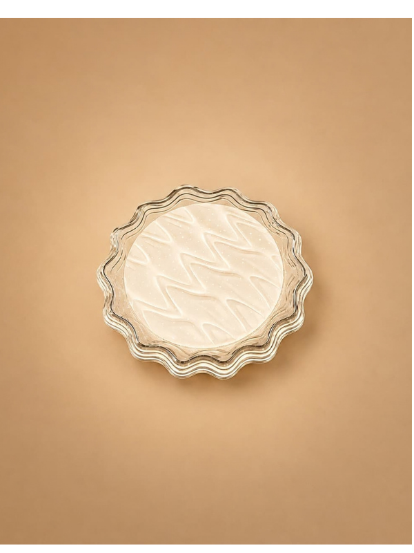 Abazhur Led — Abazhur Tavanor, ngjyra E bardhë, Gold, material Plastik