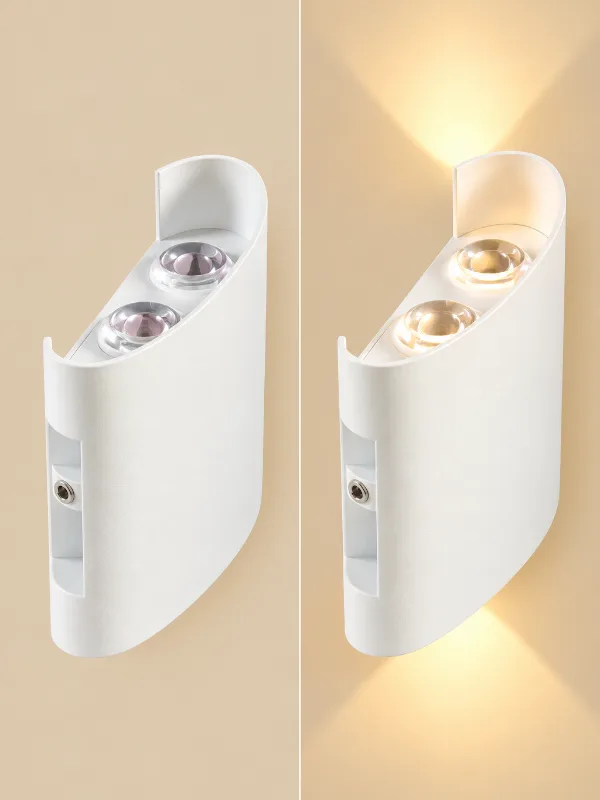 Bracetë Murale Led Me Nje Nivel Ndricimi — Braceta Murale, ngjyra E bardhë, material Metal
