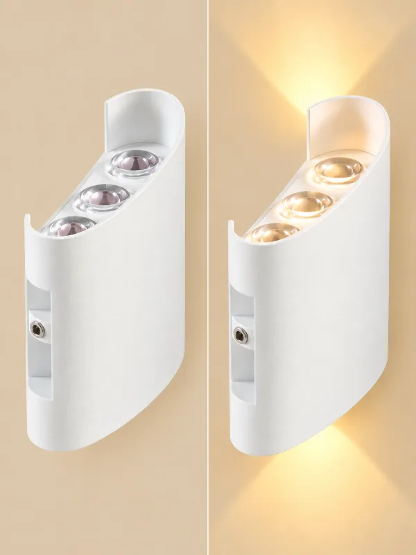 Bracetë Murale Led Me Nje Nivel Ndricimi — Braceta Murale, ngjyra E bardhë, material Metal