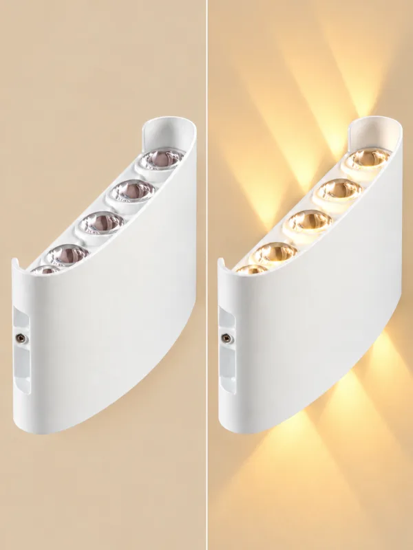 Bracetë Murale Led Me Nje Nivel Ndricimi — Braceta Murale, ngjyra E bardhë, material Metal