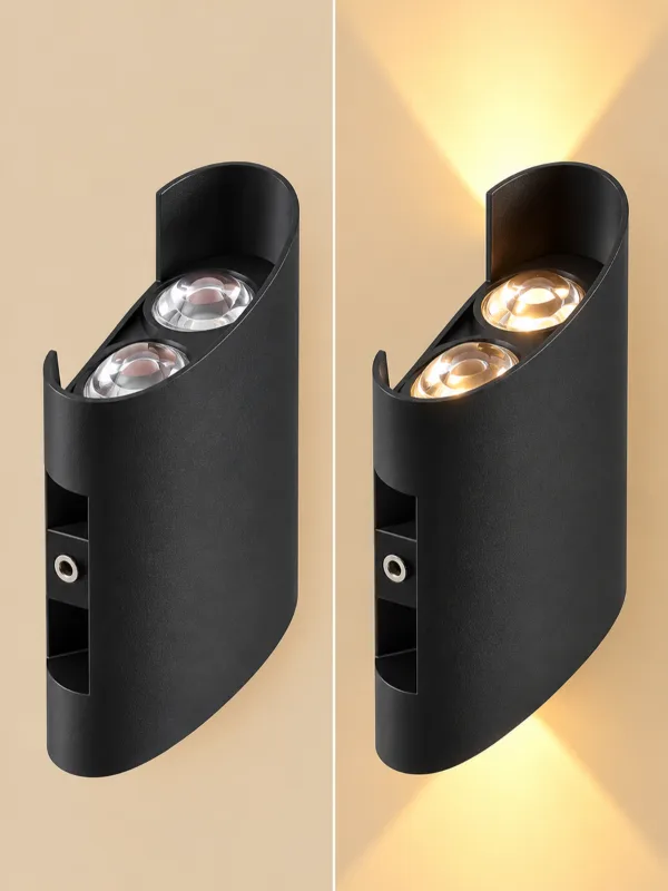 Bracetë Murale Led Me Nje Nivel Ndricimi — Braceta Murale, ngjyra E zezë, material Metal
