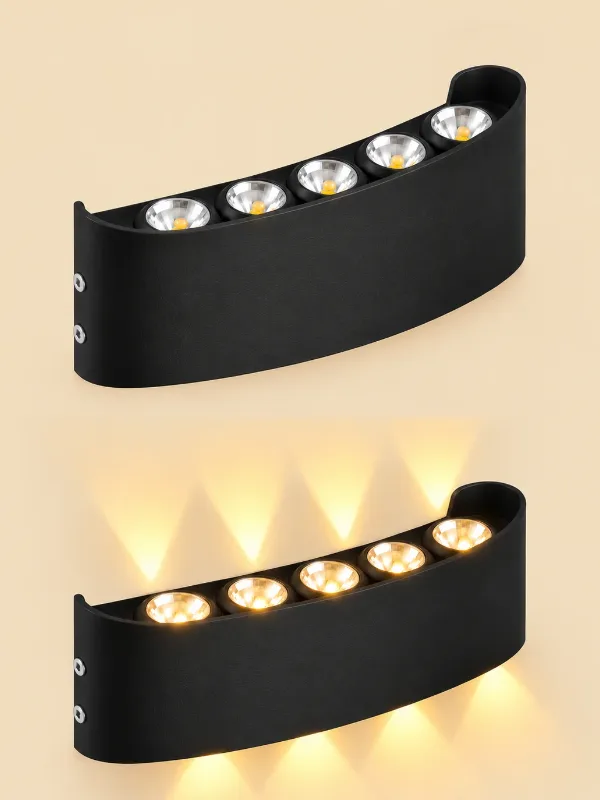 Bracetë Murale Led Me Nje Nivel Ndricimi — Braceta Murale, ngjyra E zezë, material Metal