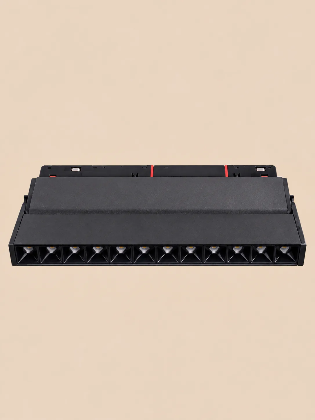 Spot Led Magnetik Fizarmonik Me Grilë — Spote Led Për Shina Magnetike, ngjyra E zezë, material Metal